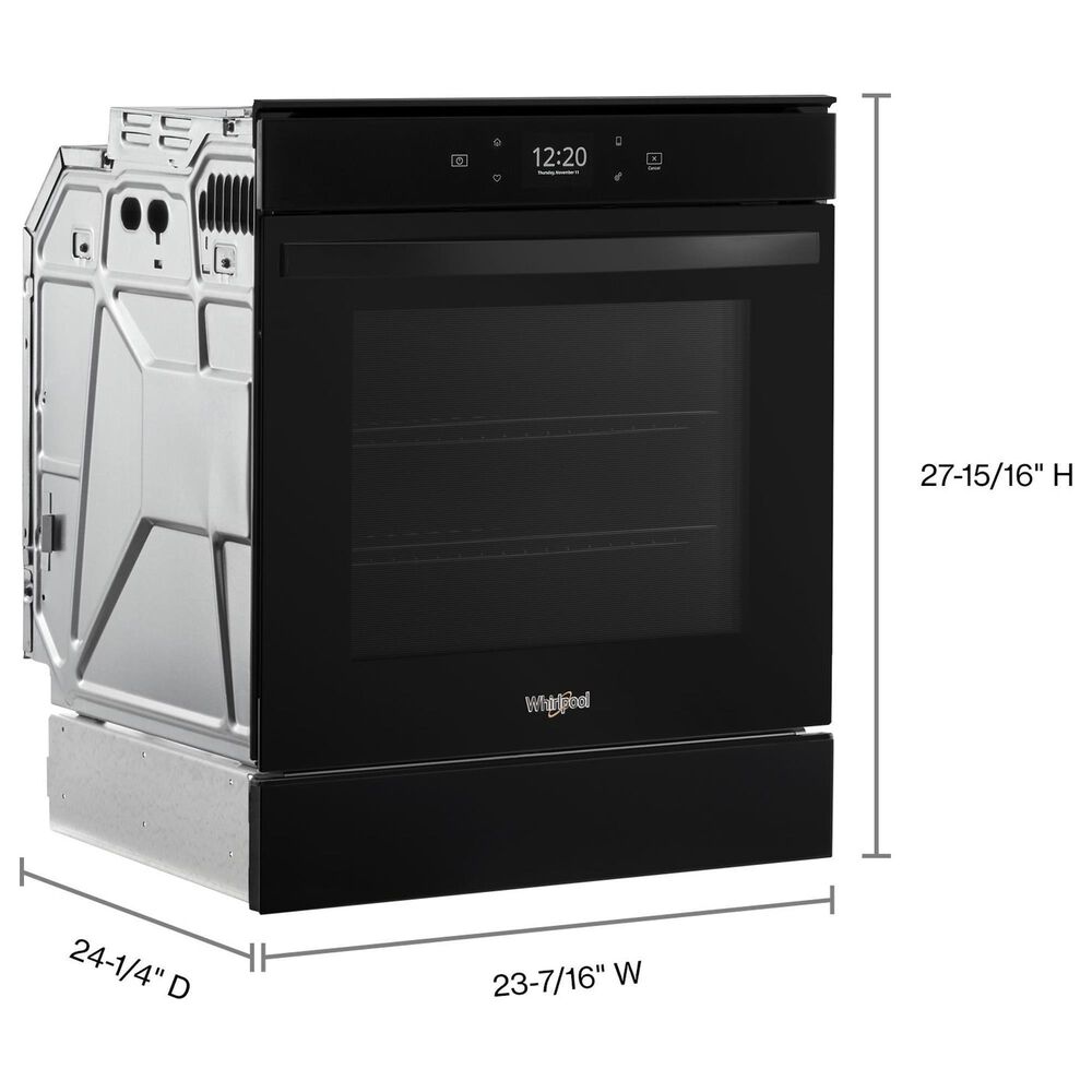 Whirlpool 24" Single Electric Wall Oven with Convection in Black NFM