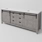 Lexora Home Marsyas 84" Double Bathroom Vanity in Ash Grey with 2 cm White Cultured Marble Top and Rectangular Sinks, , large