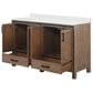Lexora Home Ziva 60" Double Bathroom Vanity in Rustic Barnwood with 2 cm White Quartz Top and Rectangular Sinks, , large