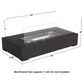 Timberlake Rectangle Tabletop Fire Pit in Black (Set of 2), , large