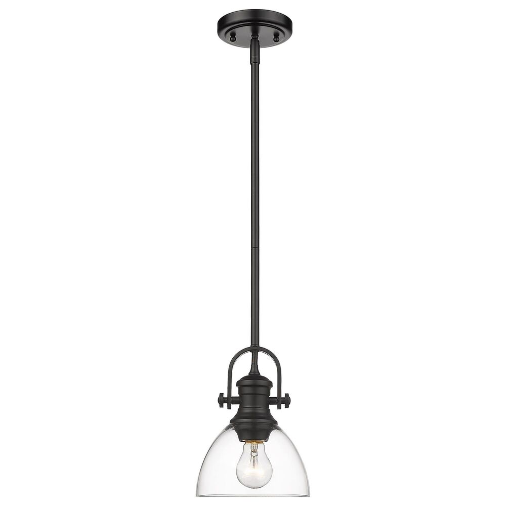 Golden Lighting Hines 1-Light Mini Pendant in Matte Black, , large