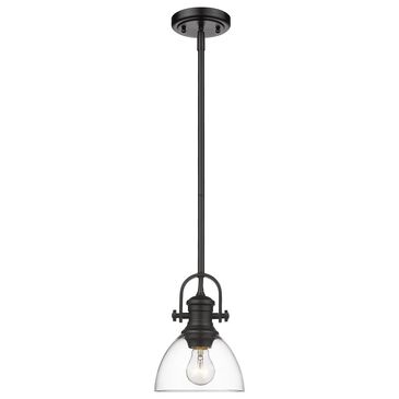 Golden Lighting Hines 1-Light Mini Pendant in Matte Black, , large
