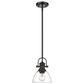 Golden Lighting Hines 1-Light Mini Pendant in Matte Black, , large