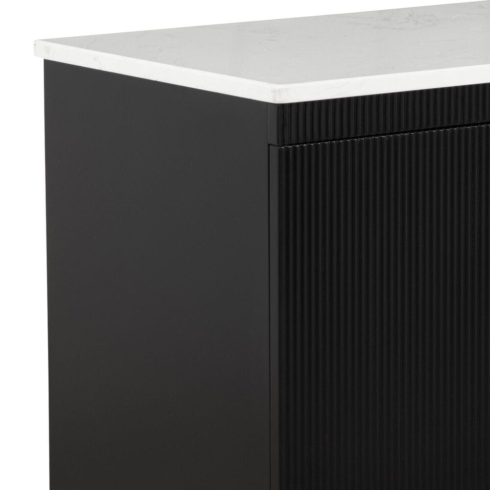 Linon Home Decor Kolton Kitchen Cart in Black and White, , large