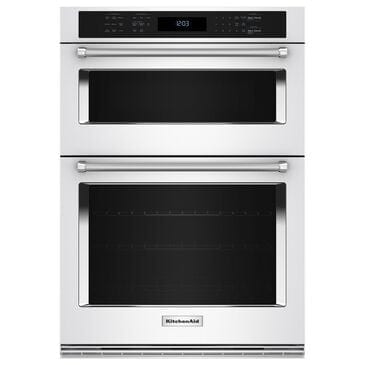 KitchenAid 30" Electric Microwave Wall Oven Combo with Air Fry Mode in White, , large