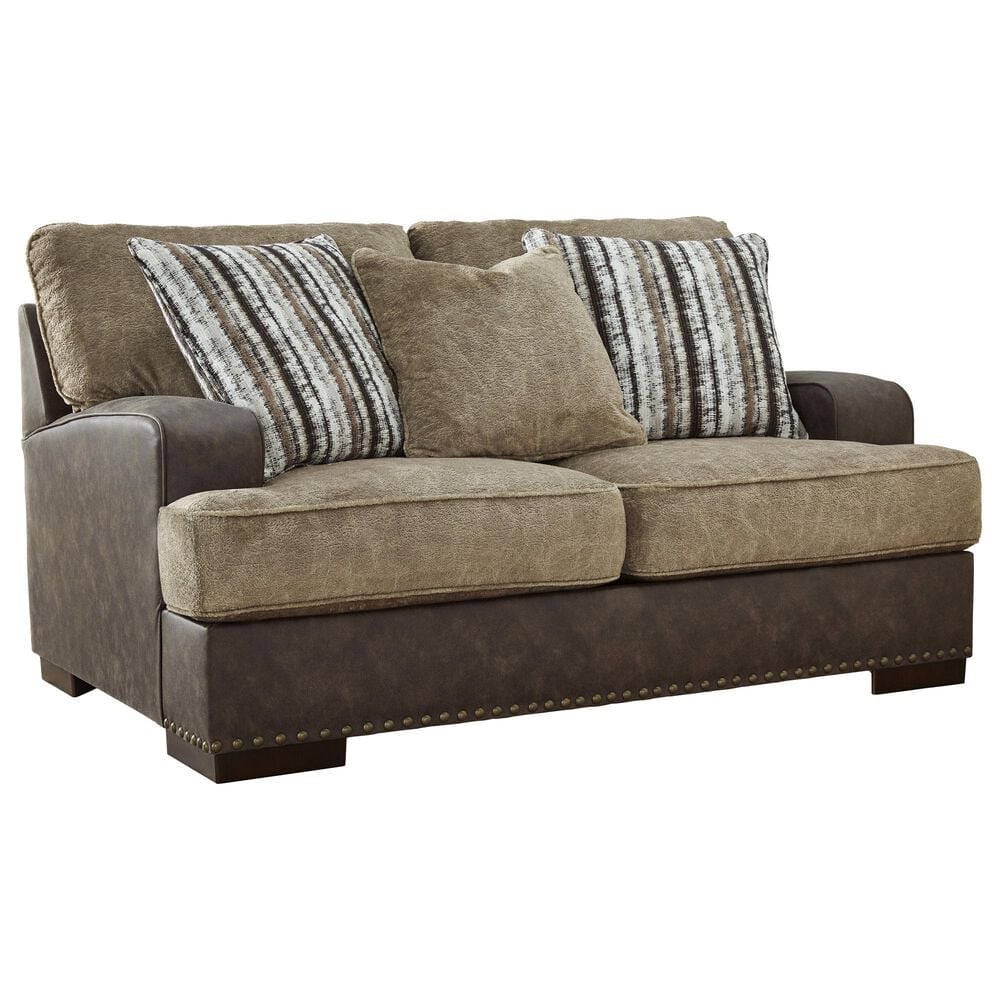 Ashley Alesbury Stationary Loveseat in Chocolate, , large