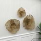 Maple and Jade 28.5" x 28" Glam Flowers Wall Decor in Gold (Set of 3), , large