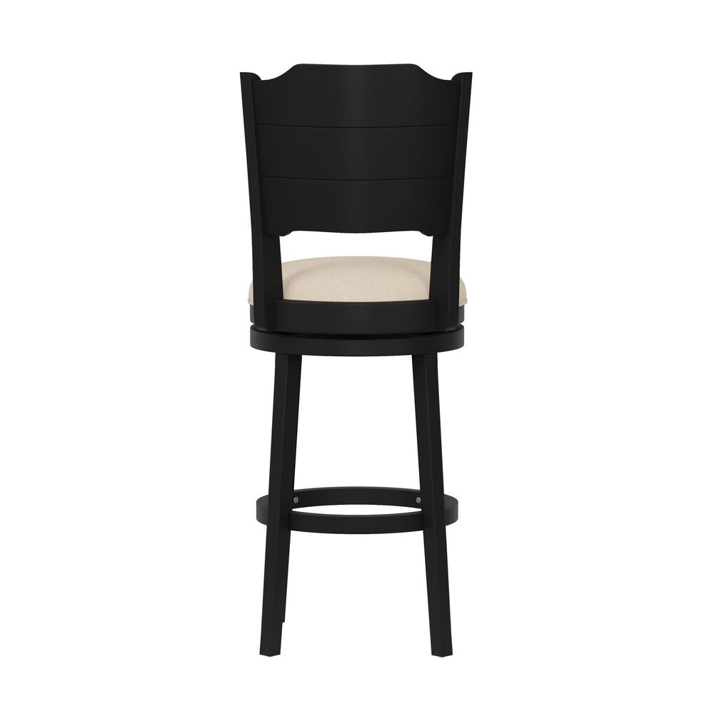 The Monday Company Clarion Swivel Bar Height Stool in Black and Greige, , large