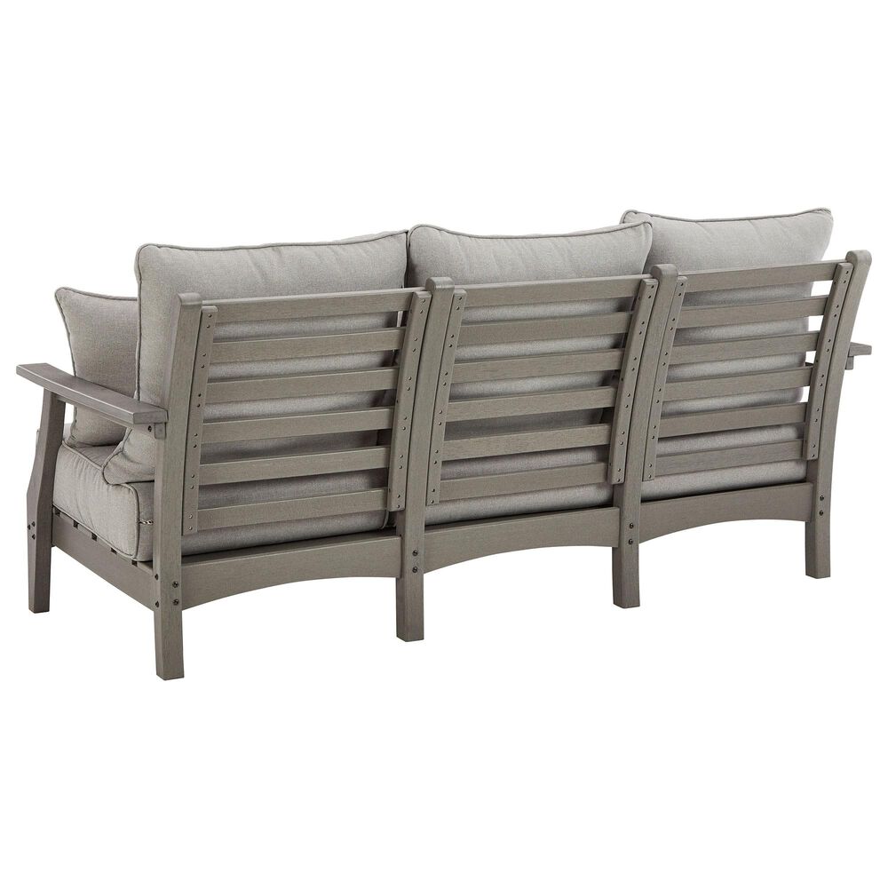 Signature Design by Ashley Visola Stationary Sofa with Cushion in Gray, , large