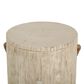 Hearth and Haven Outdoor Side Table with Braided Cord Design in Wood Brown, , large