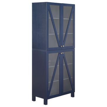Crosley Furniture Cassai Tall Storage Pantry in Navy, , large