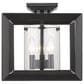 Golden Lighting Smyth 12" Semi-Flush in Matte Black, , large