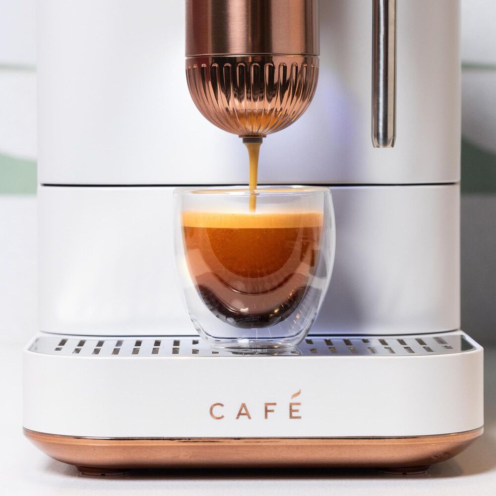 Cafe 40.5 Oz Affetto Espresso Machine in Matte White, , large