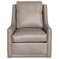 Massoud Gareth Leather Swivel Chair in Tapestry Lynx, , large