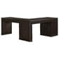 Wycliff Bay Tulane L-Shape Desk with Open Return in Dark Chocolate, , large