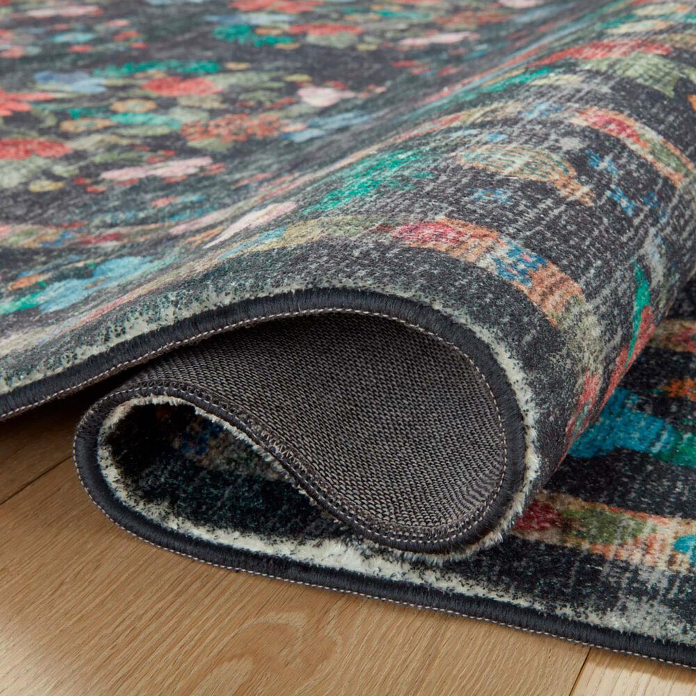 Rifle Paper Co Crafted by Cloth and Company Courtyard 2&#39; x 5&#39; Seville Charcoal Runner, , large