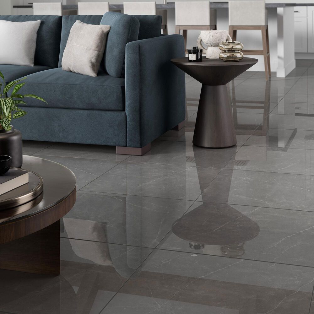 Emser Sterlina II Asphalt 24&quot; x 24&quot; Polished Porcelain Tile, , large