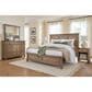 Riva Ridge Oxford King Panel Bed in Tan with USB Ports, , large