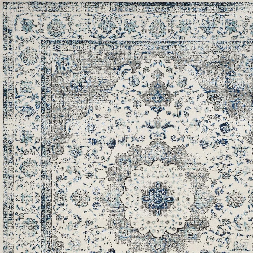 Safavieh Evoke EVK220D-5R 5&#39;1&quot; Round Grey/Ivory Area Rug, , large