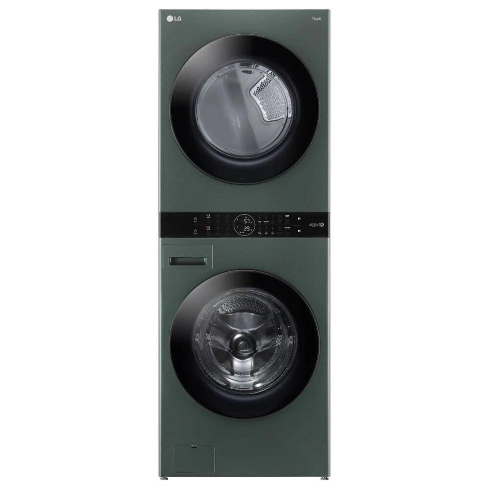 LG Single Unit Front Load LG WashTower with Center Control 4.5 Cu. Ft. Washer and 7.4 Cu. Ft. Gas Dryer in Nature Green, , large