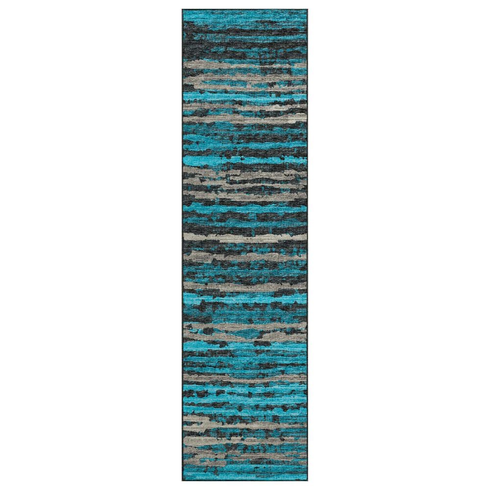 Dalyn Rug Company Brisbane Striped 2"3" x 7"6" Teal Runner, , large