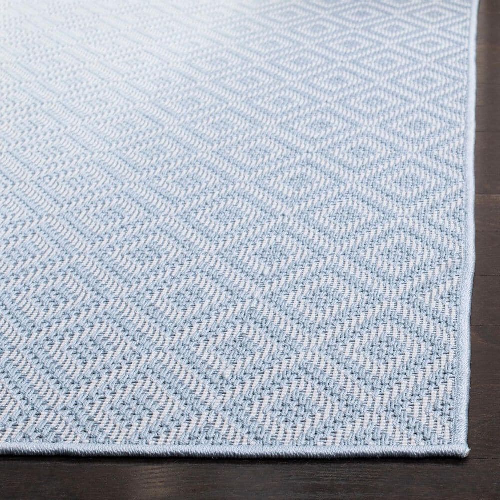 Safavieh Bermuda Geometric 2&#39; x 8&#39; Light Blue and Cream Indoor/Outdoor Area Performance Rug, , large