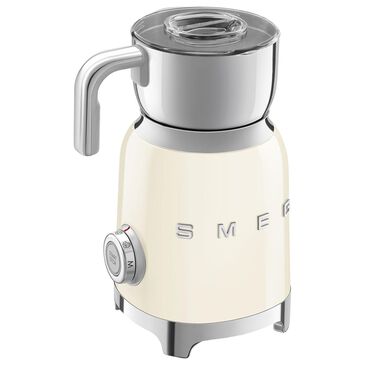 SMEG 20 Oz Retro Style Milk Frother in Cream and Polished Chrome, , large