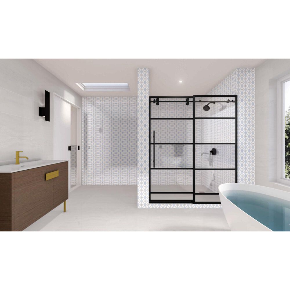 Soho Studio Elaine Azul 10" x 10" Marble Mosaic Sheet, , large