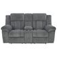Ashley Tip-Off Power Reclining Loveseat in Slate, , large