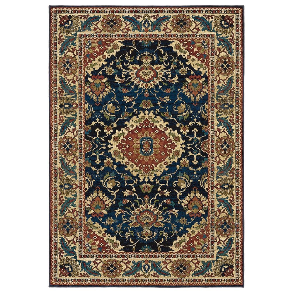 Oriental Weavers Ankara Oriental 1803B 3"10" x 5"5" Blue Area Rug, , large