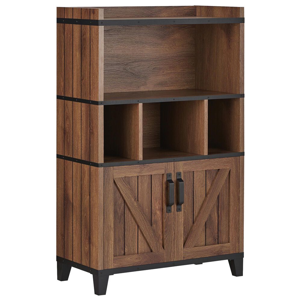 Furniture of America Miller Buffet Cabinet in Distressed Walnut, , large