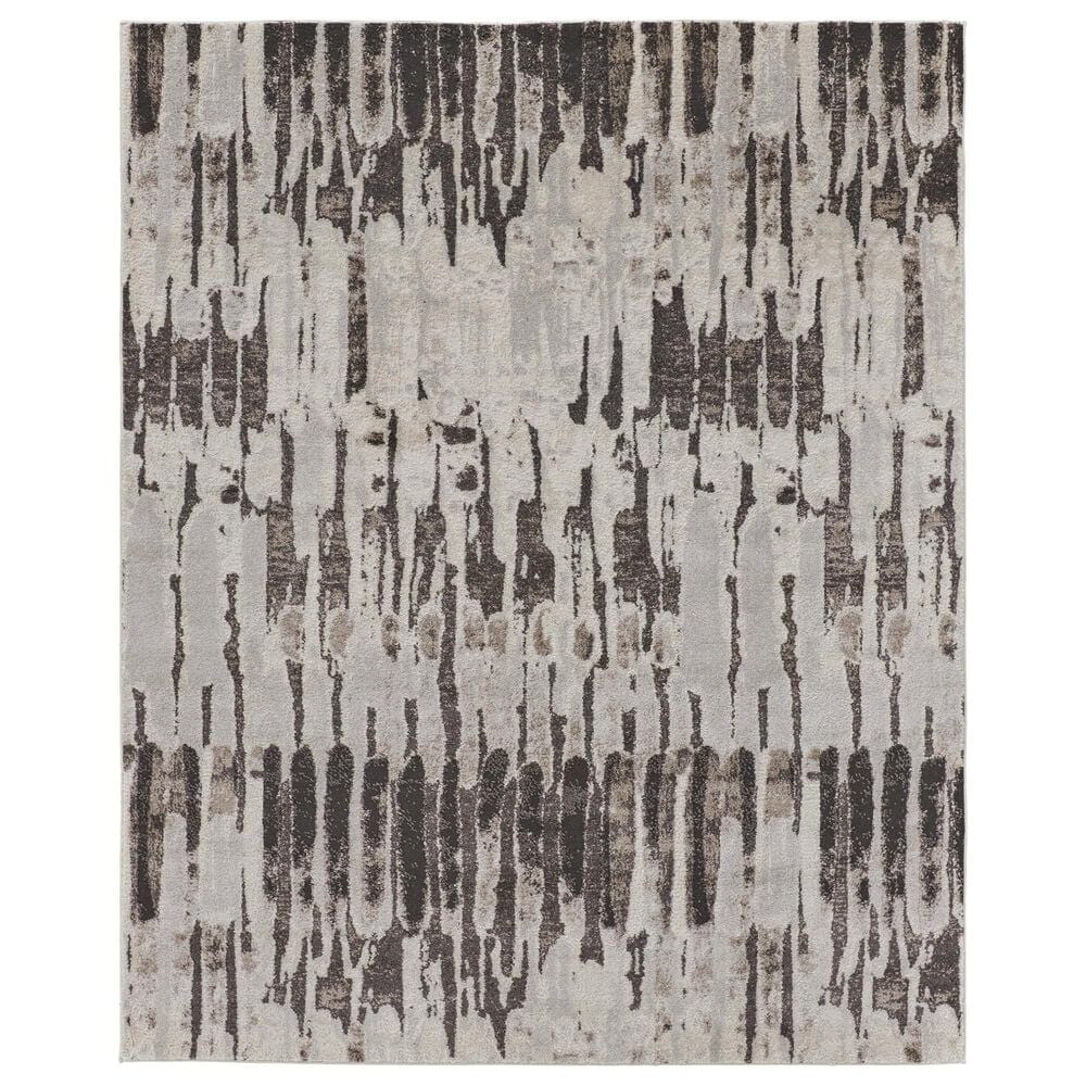 Feizy Vancouver 12" x 15" Gray and Charcoal Area Rug, , large