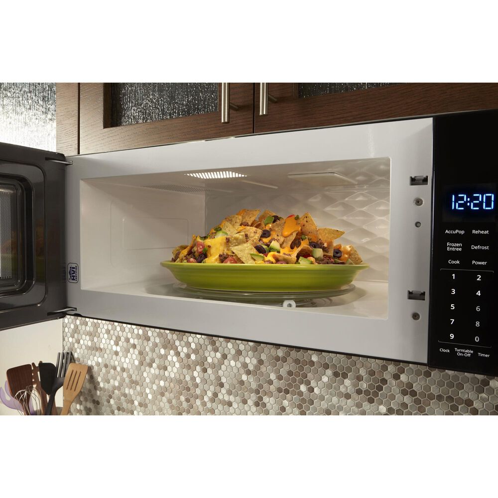 Whirlpool 1.1 Cu. Ft. 1000 watt Low Profile Microwave Hood Combination in Black, , large