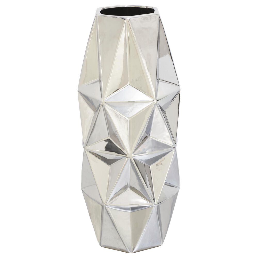 Maple and Jade 20" x 8" Vase in Silver, , large