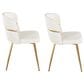 LumiSource Cinch Side Chair with White Faux Leather Cushion in Gold (Set of 2), , large
