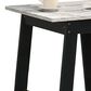 HOMLUX 19" End Table with Faux Marble Top in Black, , large