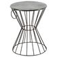 Uma Enterprises Drum Accent Table in Black and Gray, , large