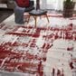 Nourison Maxell MAE14 9"3" x 12"9" Ivory and Red Area Rug, , large