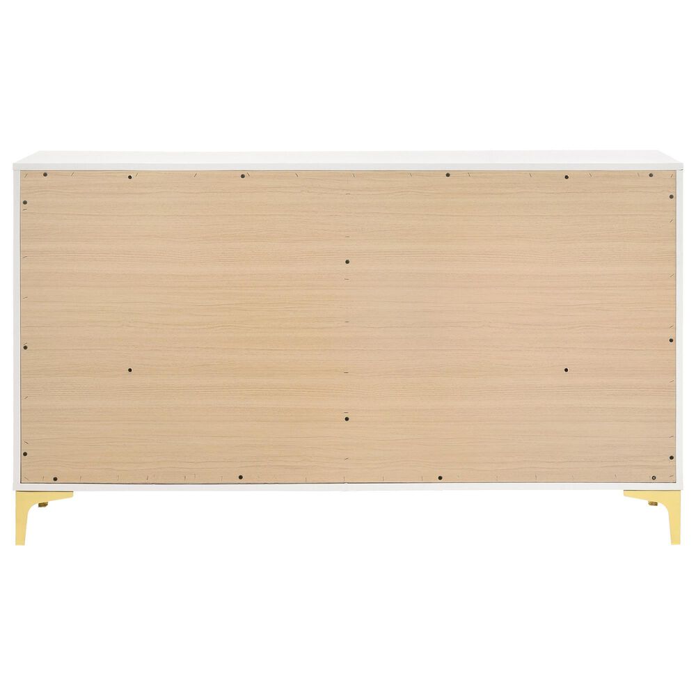 Pacific Landing Kendall 6-Drawer Dresser in Gold and White, , large