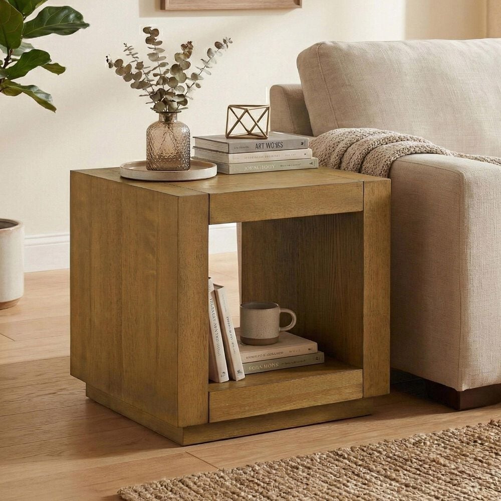 Furniture of America Gryel End Table in Medium Oak, , large