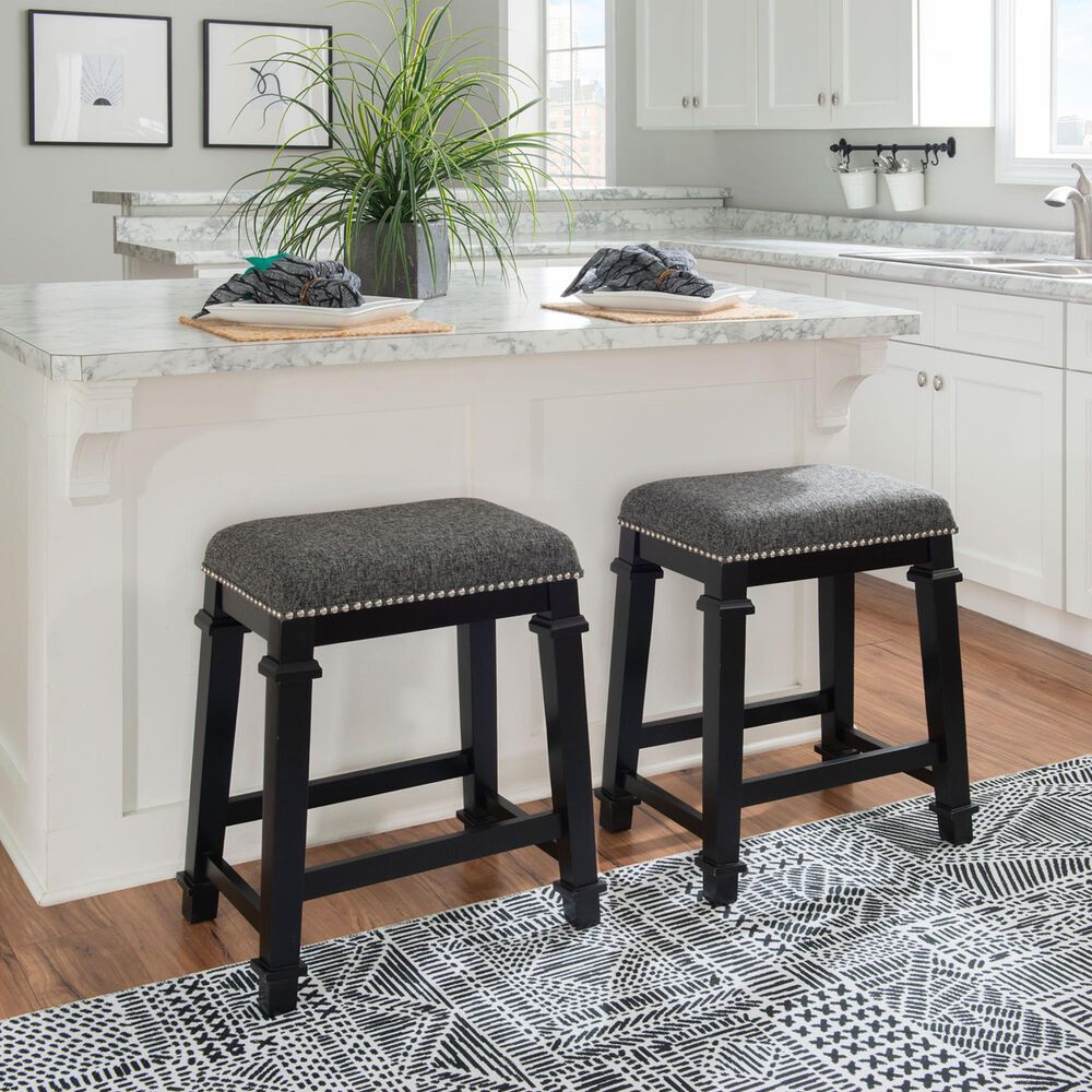 Linon Home Decor Kennedy Counter Stool in Black, , large