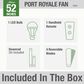 Hunter Port Royale 52" Ceiling Fan with Light in Natural Iron, , large