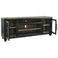 Ashley Foyland 83" TV Stand with Electric Fireplace in Black and Brown, , large