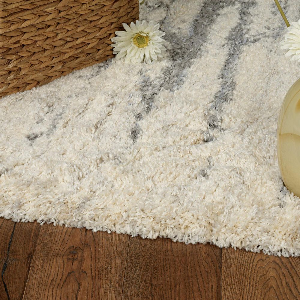 Kas Oriental Rugs Merino Horizon 3&#39;9&quot; x 5&#39;11&quot; Ivory and Grey Area Rug, , large