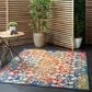 Nourison Aloha Damask 6" x 9" Multicolor Indoor/Outdoor Area Rug, , large