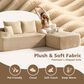 HOMLUX 2-Piece L-Shaped Sectional with Right Facing Chaise in Beige, , large