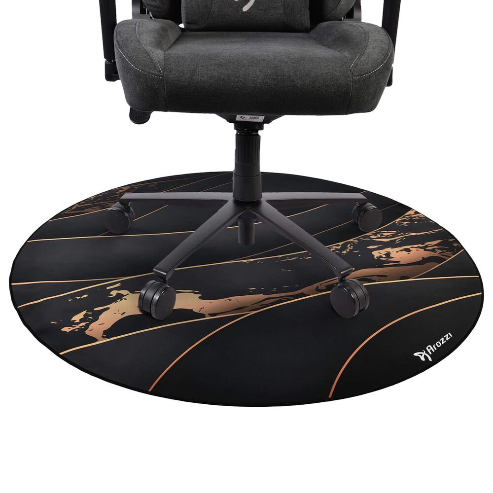 Arozzi Zona Microfiber Noise Dampening and Scratch Protection Anti-Slip Chair Mat in Black Gold, , large