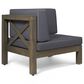 Noble House Culatra 7-Piece Patio Fire Pit Set in Gray, , large