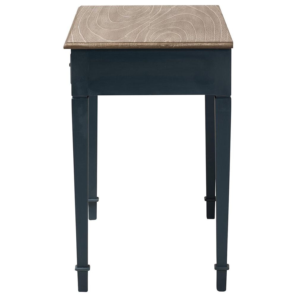 Baxton Studio Dauphine Writing Desk in Blue and Oak, , large