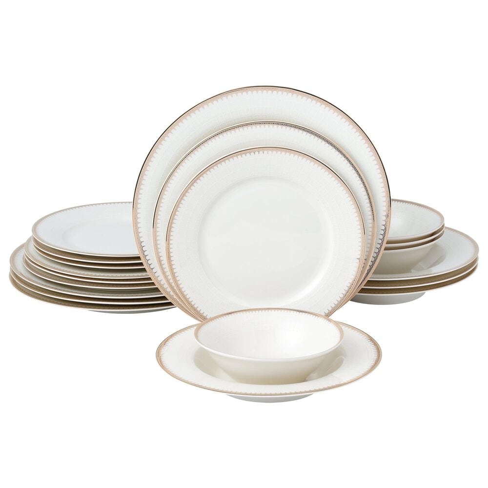 Gifts Plus Amanda 20-Piece Dinnerware Set in Gold, , large